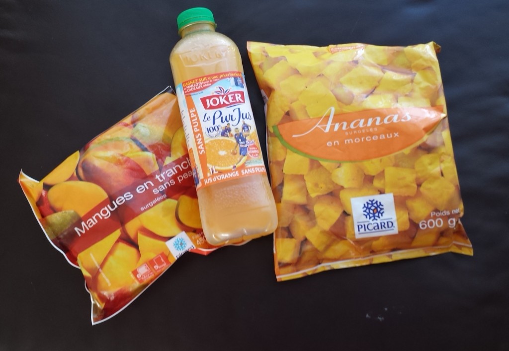 mangue ananas jus d'orange